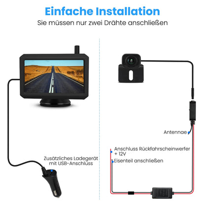 AUTO-VOX W7 Kabellos Digital Rückfahrkamera Set 5" LCD