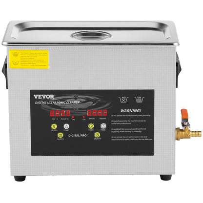 VEVOR Ultraschallreiniger 6L mit Heizung und Timer, Edelstahl