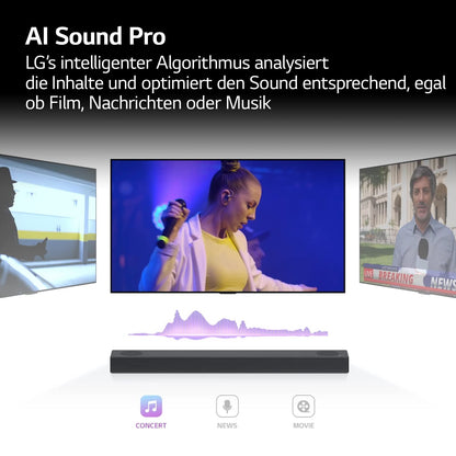 LG DS75Q 3.1.2 Soundbar mit Subwoofer - Dark Steel Silver