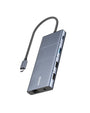 Anker 565 USB-C Dockingstation – 11-in-1 Hub mit 100W PD. Rechteckig, grau. Erweitert Konnektivität und lädt Laptop per USB-C.
