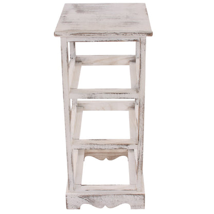 Mendler 2er-Set Regal Kommode Vintage, 3 Korbschubladen – Weiss