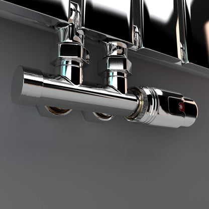 Universell Design Multiblock Heizkörper Set - Eck Chrom 50mm
