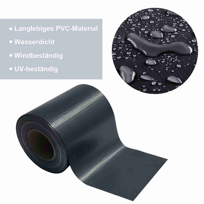 interGo Sichtschutzstreifen PVC für Doppelstabmatten, 50 m x 19 cm