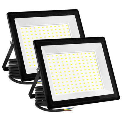 VistaNovaX LED Strahler Aussen 150W 16500 Lumen IP66, 2 Stück mit Aluminiumgehäuse und Glasfront