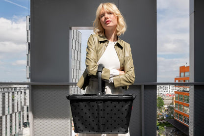reisenthel carrybag frame glossy dots black Einkaufskorb 22 l