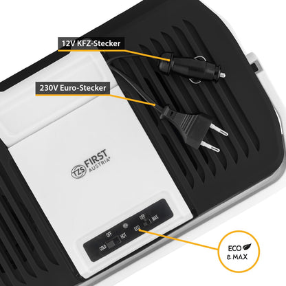 TZS First Austria Kühlbox 24L thermoelektrisch 12V/230V – Schwarz