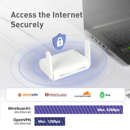 GL.iNet GL-SFT1200 Opal mobiler Reise-Router AC1200 Dual-Band VPN