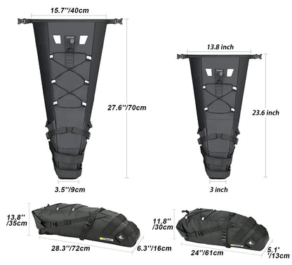Rhinowalk Satteltasche Y5110 wasserdicht 10/13 L für MTB und Rennrad