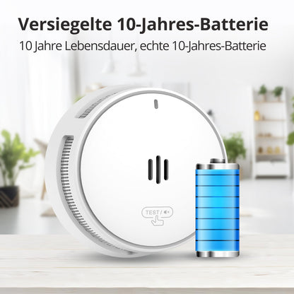 Securize Smart 10J Batterie Rauchmelder Fern-Stummschaltung – 5er Pack