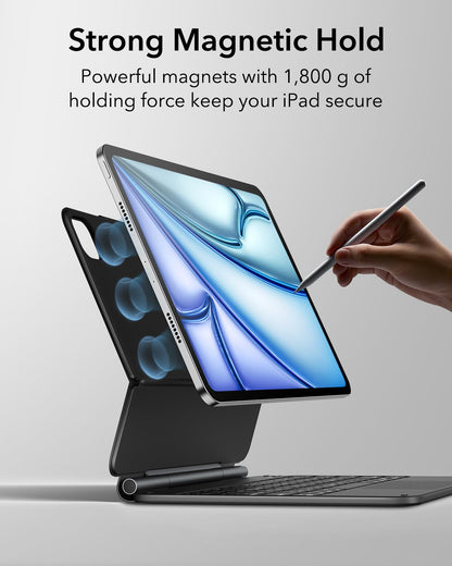 ESR Magnetische Tastatur Hülle iPad Air 13" / Pro 12.9 - Schwarz