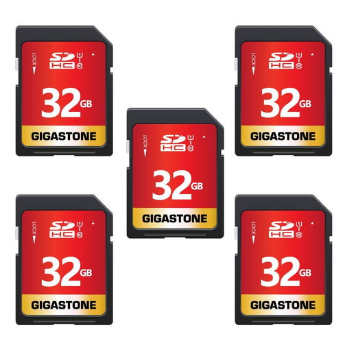 Gigastone SDHC Speicherkarte 32 GB 5er-Pack UHS-I U1 Class 10 80 MB/s für Digitalkameras und DSLR