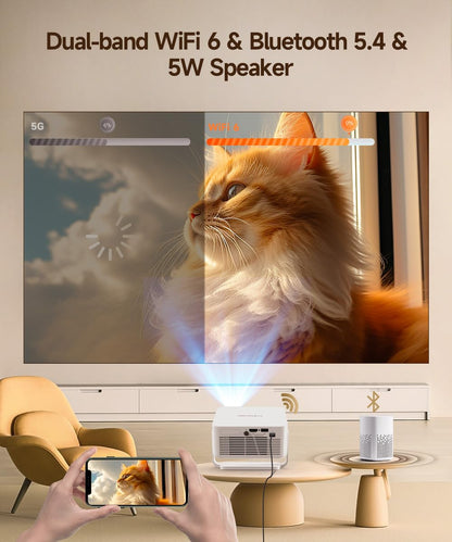 Magcubic HY300max Mini Beamer - Android 14 4K WiFi 6 Autofokus