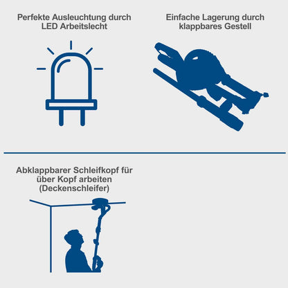Scheppach DS920 Wand & Deckenschleifer - 710W Ø 225mm