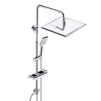 JOHO Edelstahl Duschsystem - Regendusche Chrom 30x30cm ohne Armatur