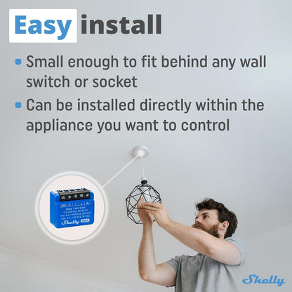 Shelly 1 Mini Gen 3 WLAN Smart Switch Relais 1 Kanal 8A, 4er Pack