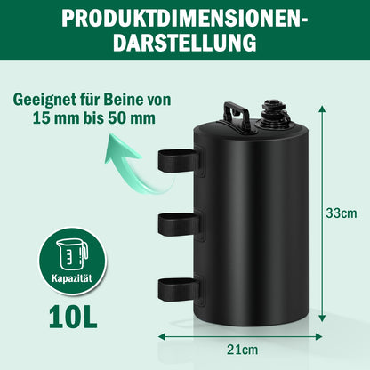 MRWiZMS Pavillongewichte 4er Set, wasserbefüllbar, Schwarz