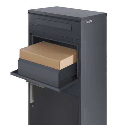 Zelsius Neptun Briefkasten mit Paketfach – Anthrazit RAL7016