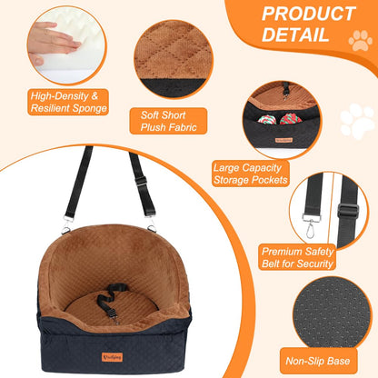 Vivifying Hundeautositz für kleine und mittelgrosse Hunde, braun