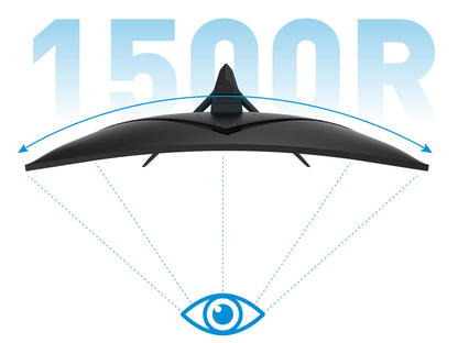 ODYS Q27 PRO-X Curved Gaming Monitor - 27 Zoll WQHD 180 Hz