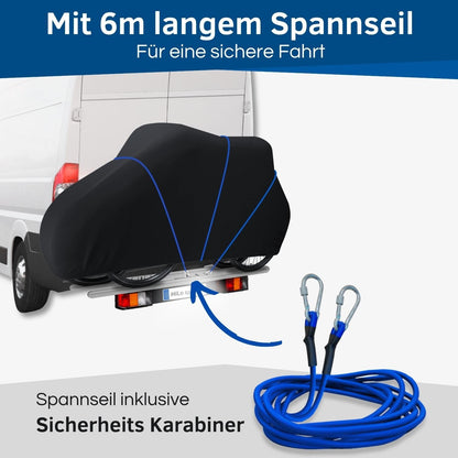 HiLo sports Fahrradabdeckung Heckträger 2 Fahrräder – 6m Seil