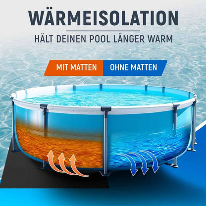 NEOLYMP Pool Unterlage 72 Stück Bodenschutzmatte zuschneidbar