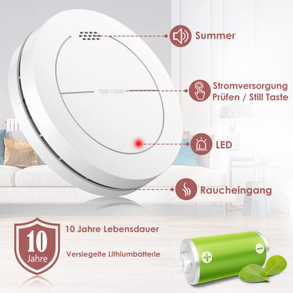 Safeliveo SL-S15 Rauchmelder im 6er Set mit 10-Jahres-Batterie