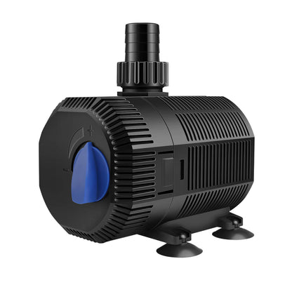 YAOBLUESEA Eco Teichpumpe 2300 l/h 35 W Filterpumpe Bachlaufpumpe – Tauchpumpe mit Filterkorb und Durchflussregler