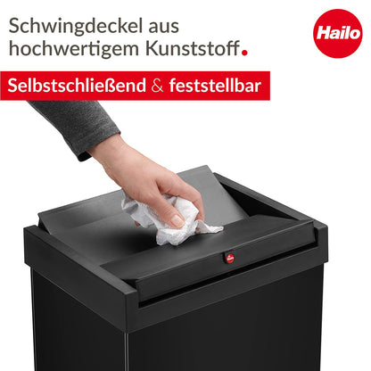 Hailo Big-Box Swing XL Mülleimer - 52L Rechteckig Schwarz