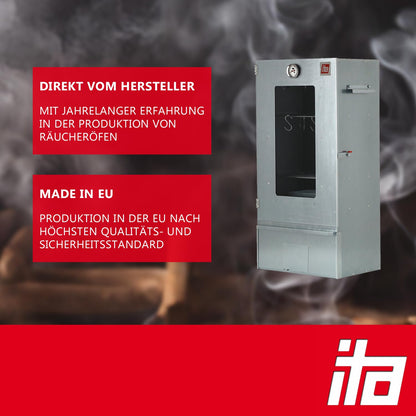 ITA Räucherofen 7000 – Räucherschrank Smoker 3 Etagen Sichtfenster