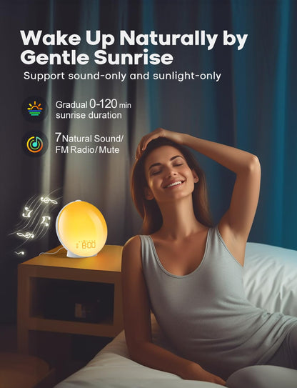 Dekala Tageslichtwecker mit Sonnenaufgangssimulation & FM-Radio