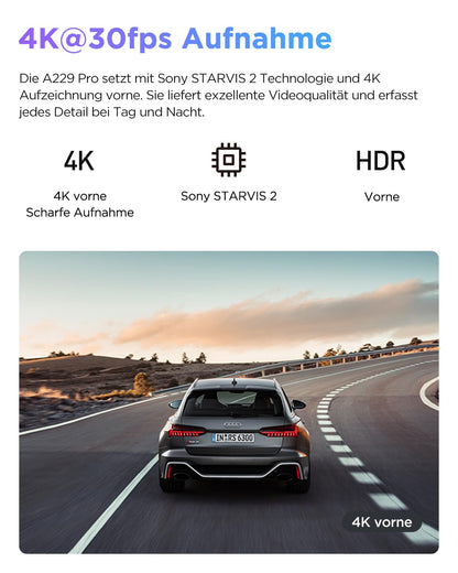 VIOFO A229 Pro Dashcam - 1-Kanal 4K STARVIS 2 HDR