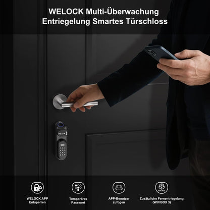 WELOCK U81 Ultra Smartes Türschloss mit Fingerabdruck, App und RFID