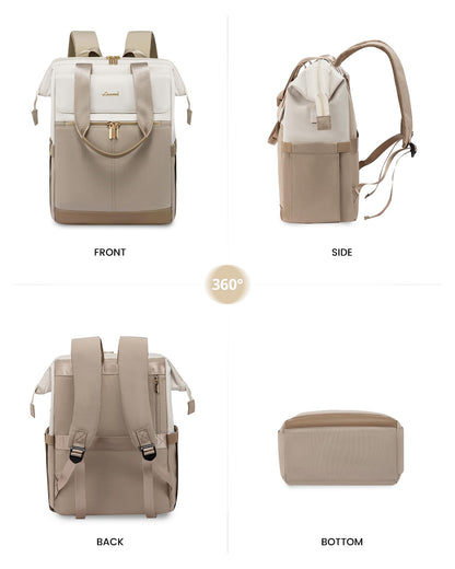 LOVEVOOK Damen Rucksack Gross mit Laptopfach 17 Zoll, wasserdicht