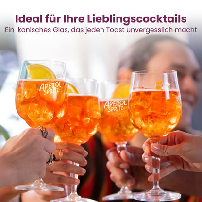 Cookinglife Aperol Spritz Gläser Set, 450 ml, 6 Stück