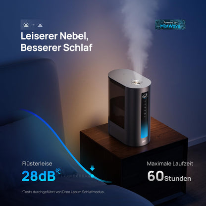 Dreo 6L Smart Luftbefeuchter für grosse Räume - Warm- & Kaltnebel