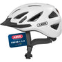 ABUS Urban-I 3.0 Fahrradhelm mit LED-Rücklicht, Weiss, Grösse L