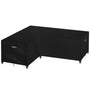 Dokon Gartenmöbel Abdeckung L-Form, wasserdicht, 222x286 cm, schwarz