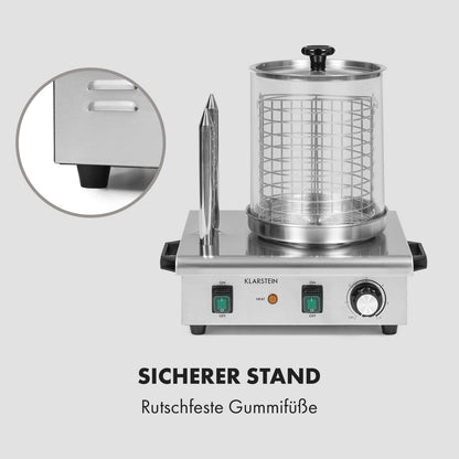 Klarstein Wurstfabrik Pro 550 Hot Dog Maker – Silber