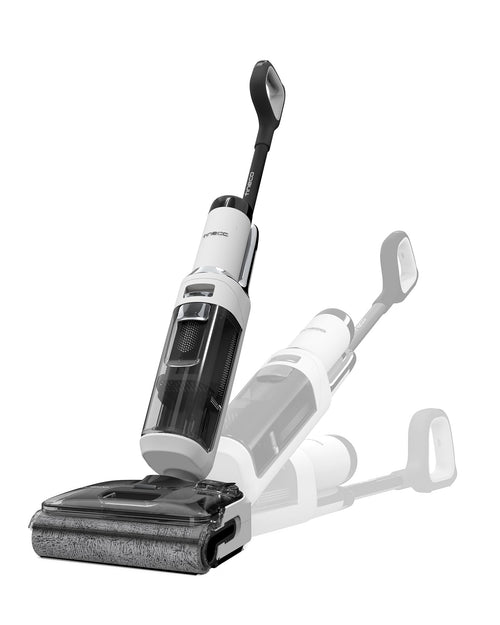 Tineco Floor ONE S6 Stretch Lite Nass Trockensauger – 180° Lay-Flat. Aufrechter Sauger, wischt und saugt Hartböden gleichzeitig. Erreicht flach unter Möbel.