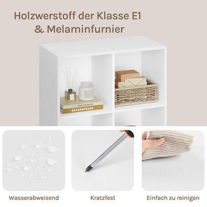 WOLTU Bücherregal 8 Fächer Standregal Würfelregal - Weiss