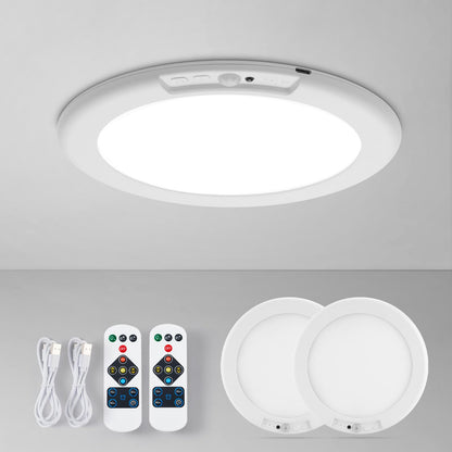Leselux LED Deckenleuchte mit Akku und Bewegungsmelder, 2 Stück – 1,4 cm flach, für Decke oder Wand