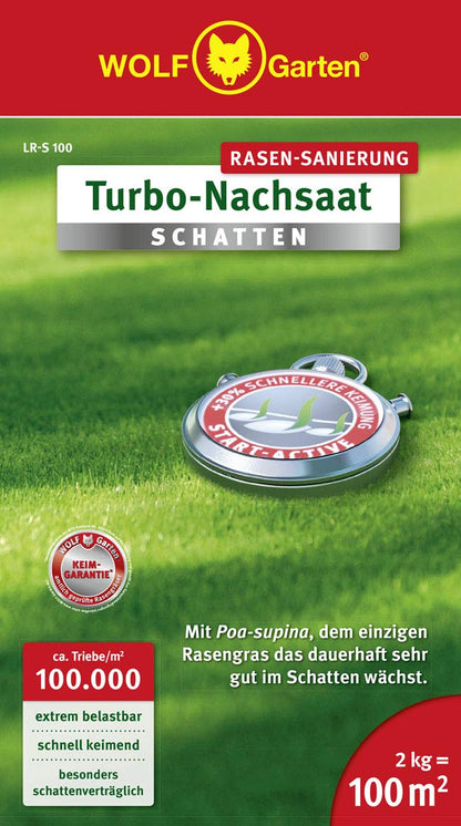 WOLF-Garten Turbo-Nachsaat Schatten L-RS 100 Rasensamen für 100 m²