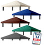 freigarten.de Ersatzdach für Pavillon 3x3 m, wasserdicht, Anthrazit – quadratisch, aus Panama-PVC