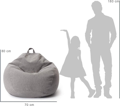 Lumaland Comfort Line Sitzsack | Bodenkissen 120L Hellgrau