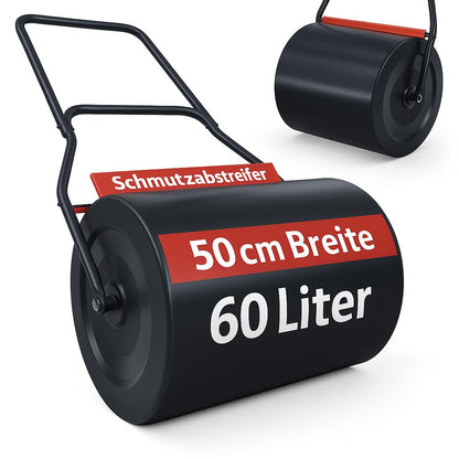 ONBEST Profi Rasenwalze aus Stahl, 60 Liter, befüllbar