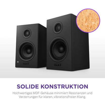 NZXT Relay PC-Gaming-Desktop-Lautsprecher AP-SPKB2-EU Schwarz