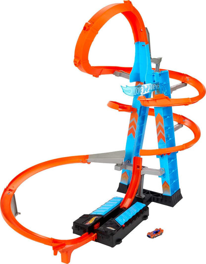 Hot Wheels Himmelscrash-Turm Beschleuniger Rennbahn 60cm - GWT39