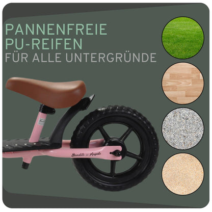 Bandits & Angels Laufrad Metall Weidenkorb – Vintage Rosa