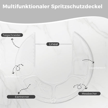 YASHE Küchenmaschine 1500W - 4.5+5L Edelstahlschüsseln