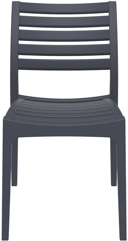 CLP Gartenstuhl Ares I Kunststoff Stapelstuhl - Dunkelgrau